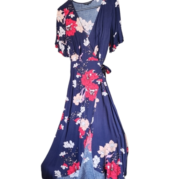 Portmans Dresses & Skirts - PORTMANS long dress Size 10 navy blue midi 100% viscose